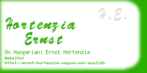 hortenzia ernst business card